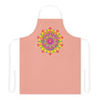 Mandala Art Apron - Apricot, Vibrant & Colorful All Over Prints - Blululi