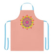Mandala Art Apron - Apricot, Vibrant & Colorful All Over Prints - Blululi