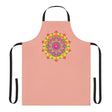 Mandala Art Apron - Apricot, Vibrant & Colorful All Over Prints - Blululi