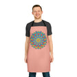 Mandala Art Apron - Apricot & Yellow All Over Prints - Blululi