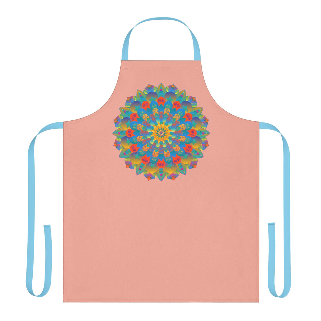 Mandala Art Apron - Apricot & Yellow All Over Prints - Blululi