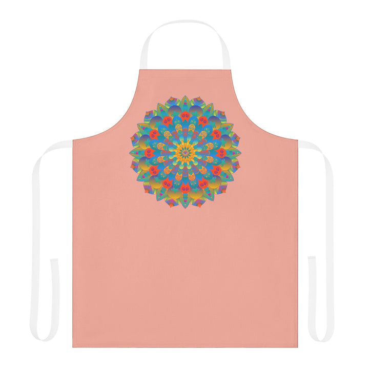 Mandala Art Apron - Apricot & Yellow All Over Prints - Blululi