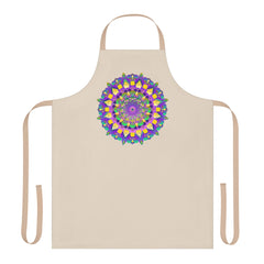 Mandala Art Apron - Beige, Floral Design All Over Prints - Blululi