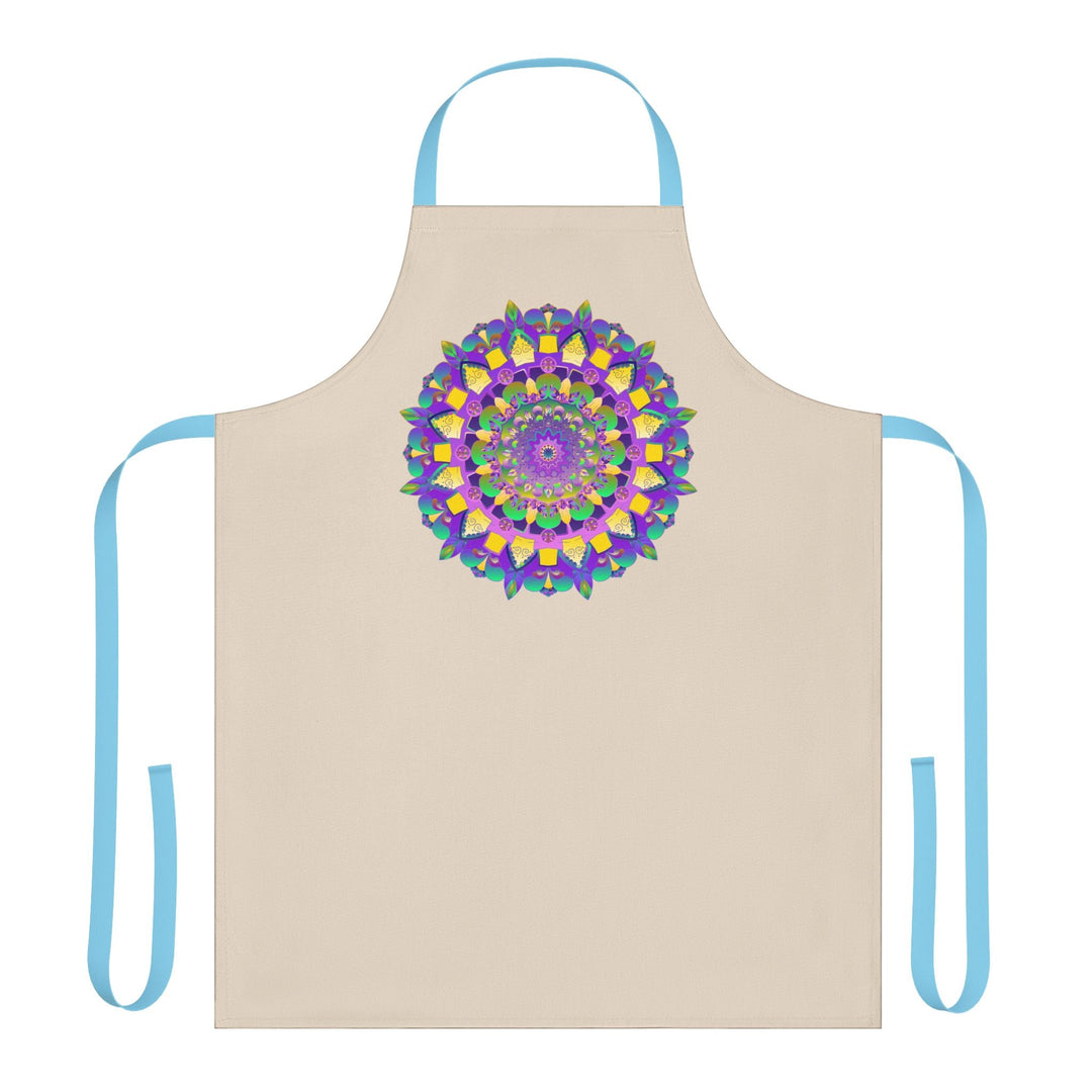 Mandala Art Apron - Beige, Floral Design All Over Prints - Blululi