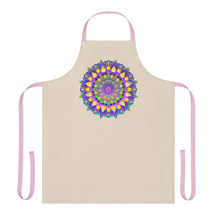 Mandala Art Apron - Beige, Floral Design All Over Prints - Blululi