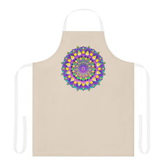 Mandala Art Apron - Beige, Floral Design All Over Prints - Blululi