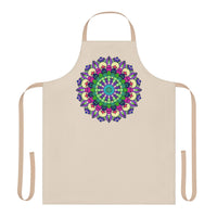 Mandala Art Apron - Beige Hand - Drawn All Over Prints - Blululi