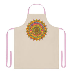 Mandala Art Apron - Beige - Hand Drawn All Over Prints - Blululi