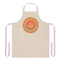 Mandala Art Apron - Beige - Hand - Drawn All Over Prints - Blululi