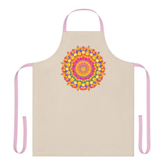Mandala Art Apron - Beige - Hand - Drawn All Over Prints - Blululi