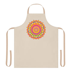 Mandala Art Apron - Beige - Hand - Drawn All Over Prints - Blululi