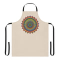 Mandala Art Apron - Beige - Hand Drawn All Over Prints - Blululi