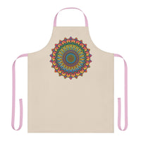 Mandala Art Apron - Beige - Hand Drawn All Over Prints - Blululi