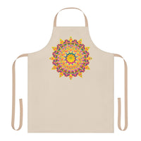 Mandala Art Apron - Beige - Hand Drawn All Over Prints - Blululi