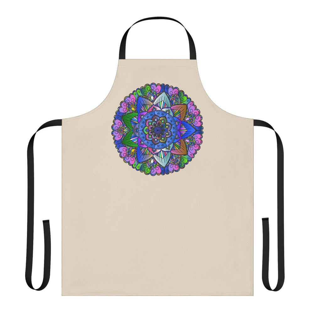 Mandala Art Apron - Beige, Hand - Drawn All Over Prints - Blululi
