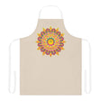 Mandala Art Apron - Beige - Hand Drawn All Over Prints - Blululi