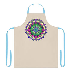 Mandala Art Apron - Beige Hand - Drawn All Over Prints - Blululi