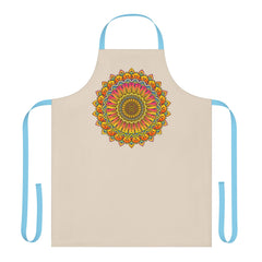 Mandala Art Apron - Beige - Hand Drawn All Over Prints - Blululi