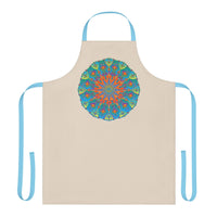 Mandala Art Apron - Beige - Hand - Drawn Design All Over Prints - Blululi