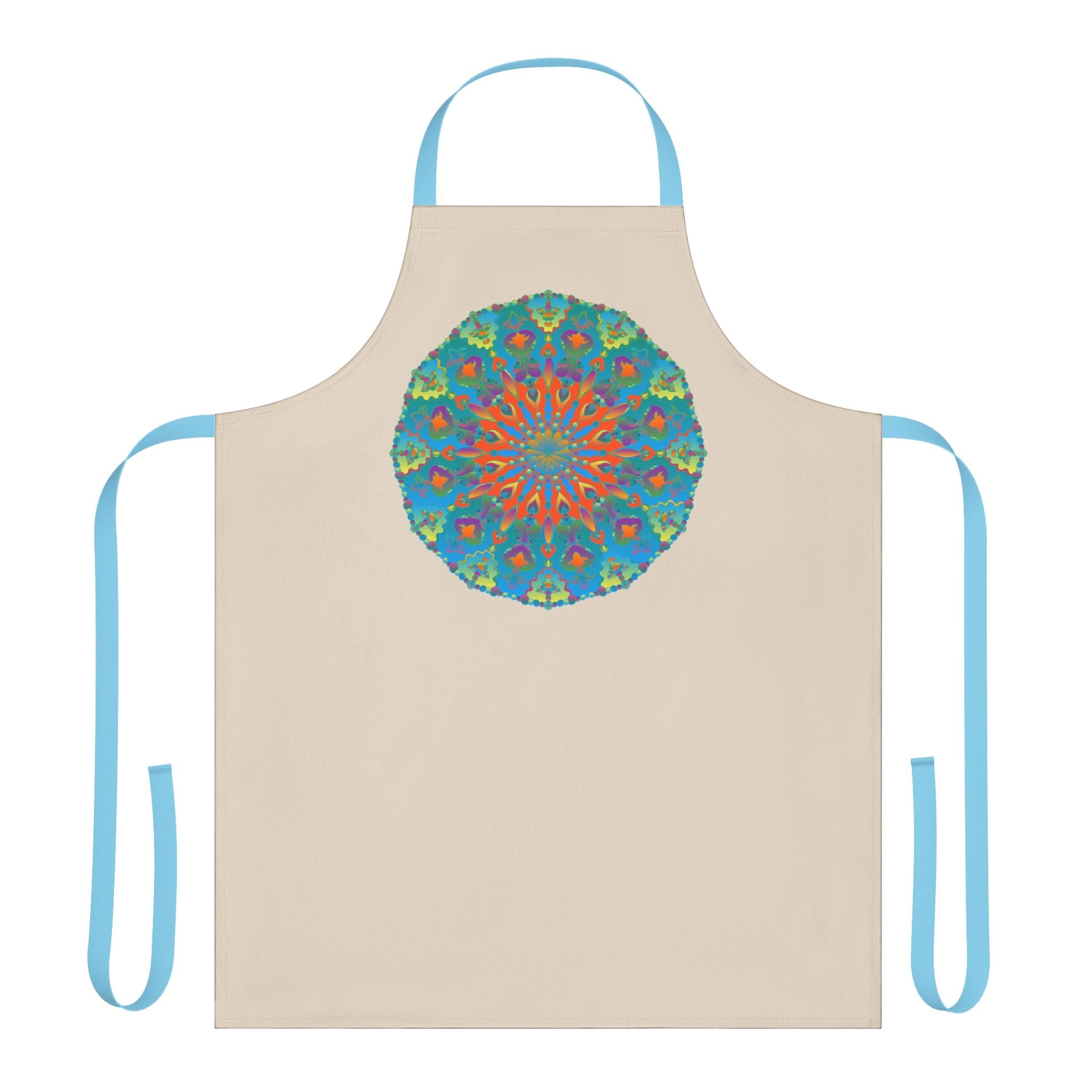 Mandala Art Apron - Beige - Hand - Drawn Design All Over Prints - Blululi