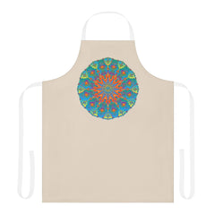 Mandala Art Apron - Beige - Hand - Drawn Design All Over Prints - Blululi