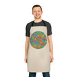 Mandala Art Apron - Beige Hand - Drawn Floral Design All Over Prints - Blululi