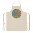 Mandala Art Apron - Beige Hand - Drawn Floral Design All Over Prints - Blululi