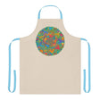 Mandala Art Apron - Beige Hand - Drawn Floral Design All Over Prints - Blululi