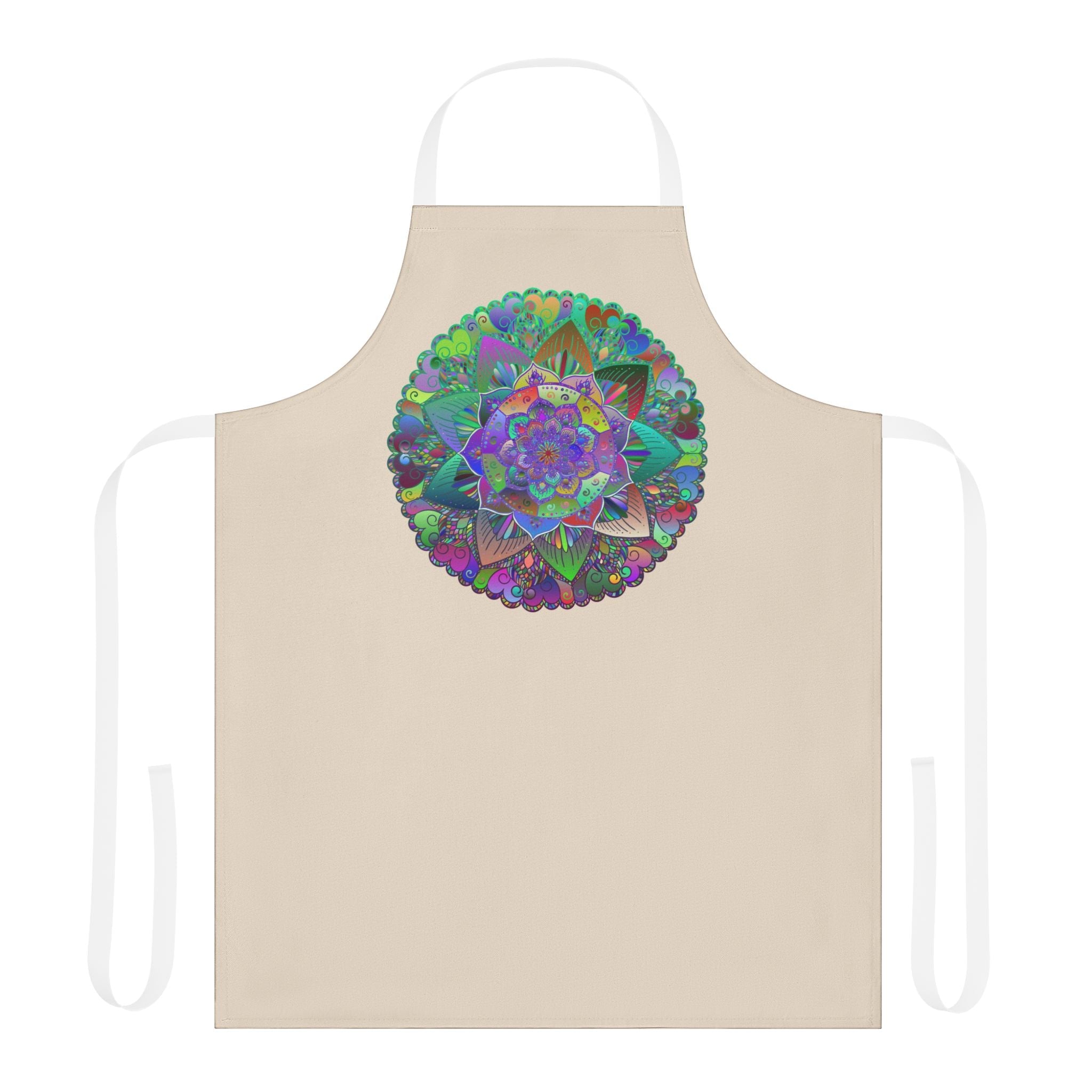 Mandala Art Apron - Beige - Kitchen Decor All Over Prints - Blululi