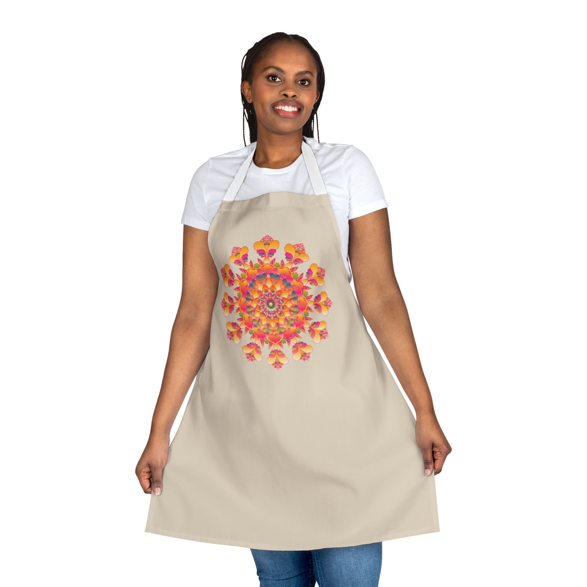 Mandala Art Apron - Beige - Kitchen Decor All Over Prints - Blululi