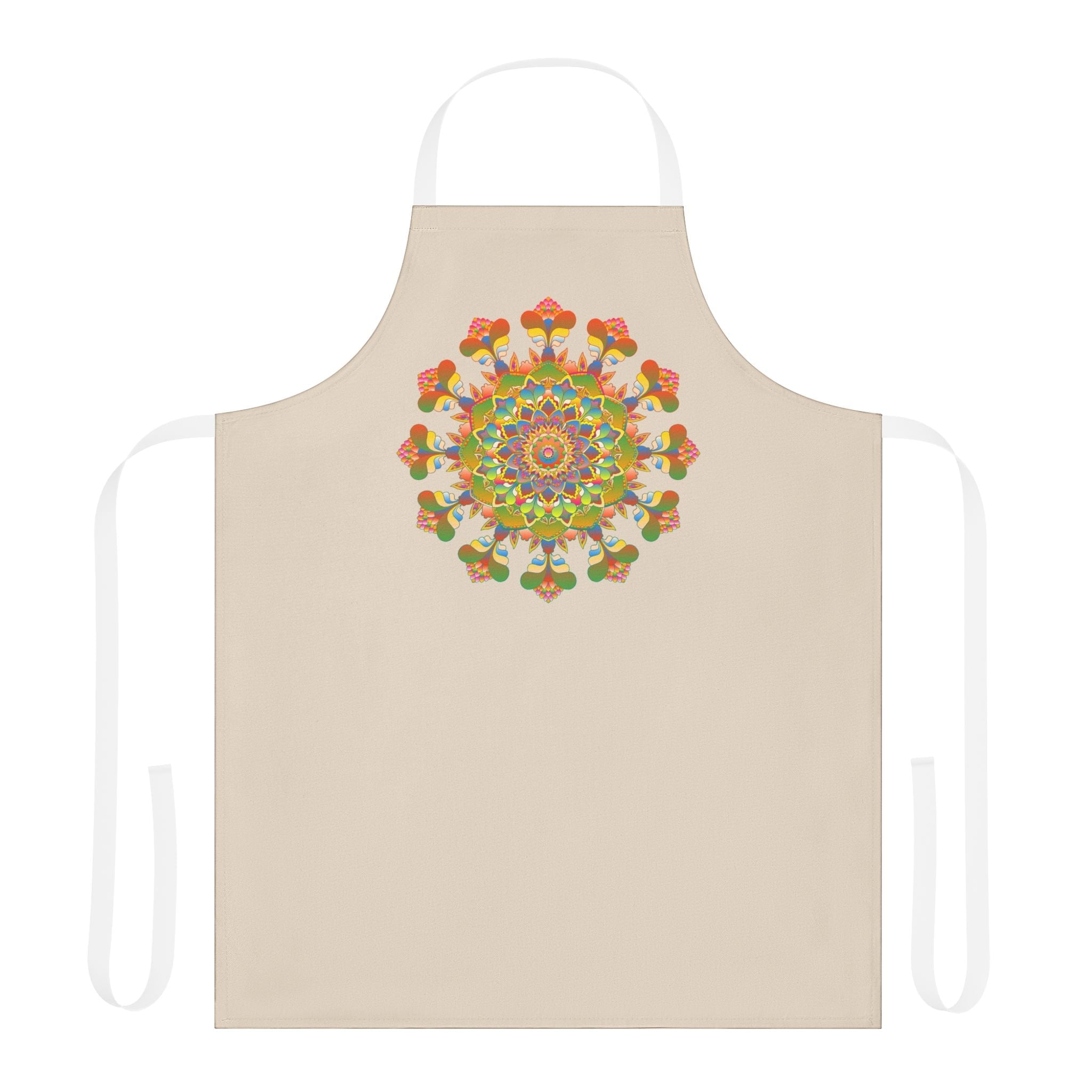 Mandala Art Apron - Beige - Kitchen Decor All Over Prints - Blululi