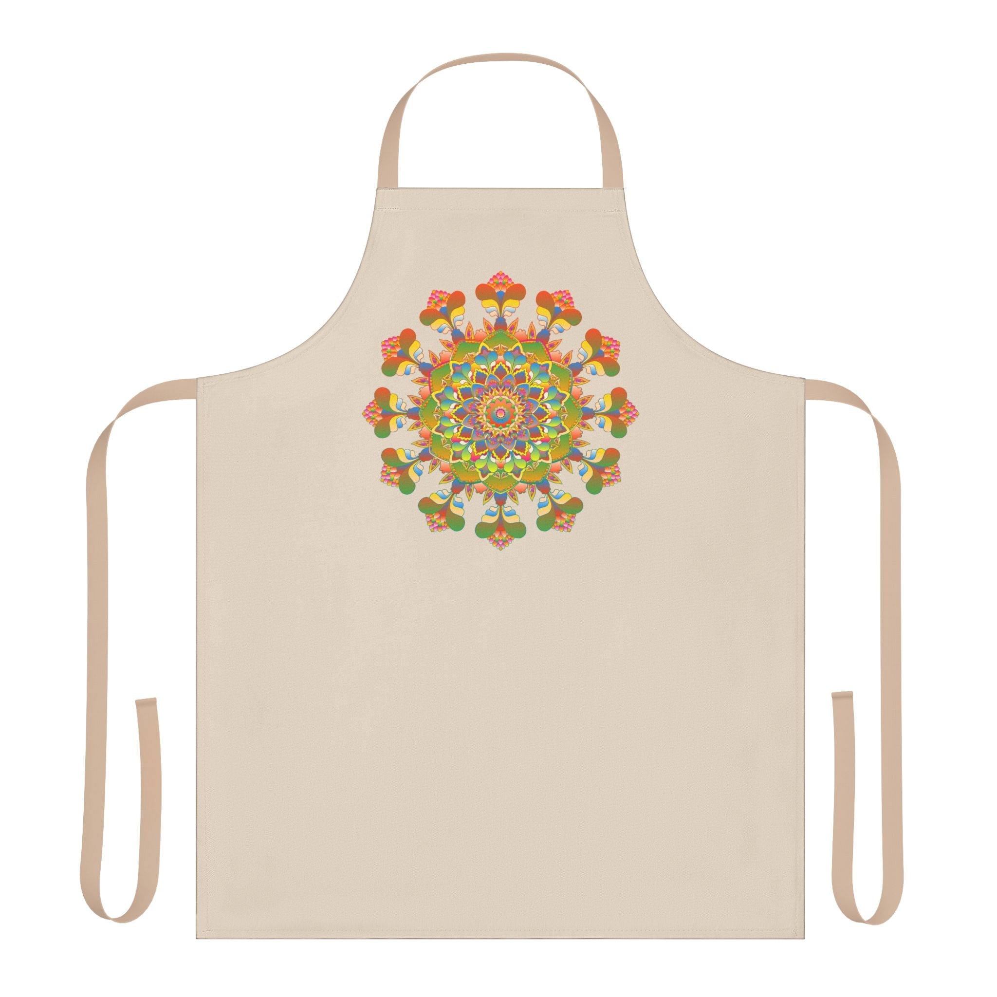 Mandala Art Apron - Beige - Kitchen Decor All Over Prints - Blululi