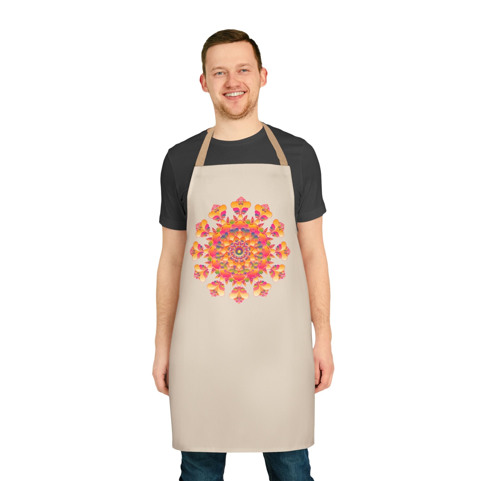 Mandala Art Apron - Beige - Kitchen Decor All Over Prints - Blululi