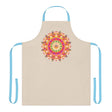 Mandala Art Apron - Beige with Colorful Design All Over Prints - Blululi