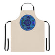 Mandala Art Apron - Blue & Purple Floral Design All Over Prints - Blululi