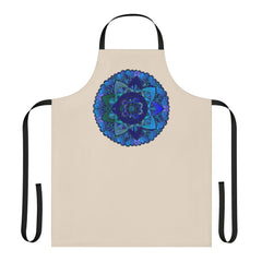 Mandala Art Apron - Blue & Purple Floral Design All Over Prints - Blululi