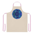 Mandala Art Apron - Blue & Purple Floral Design All Over Prints - Blululi