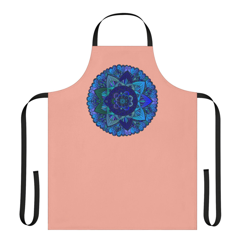 Mandala Art Apron - Blue & Purple Swirl All Over Prints - Blululi
