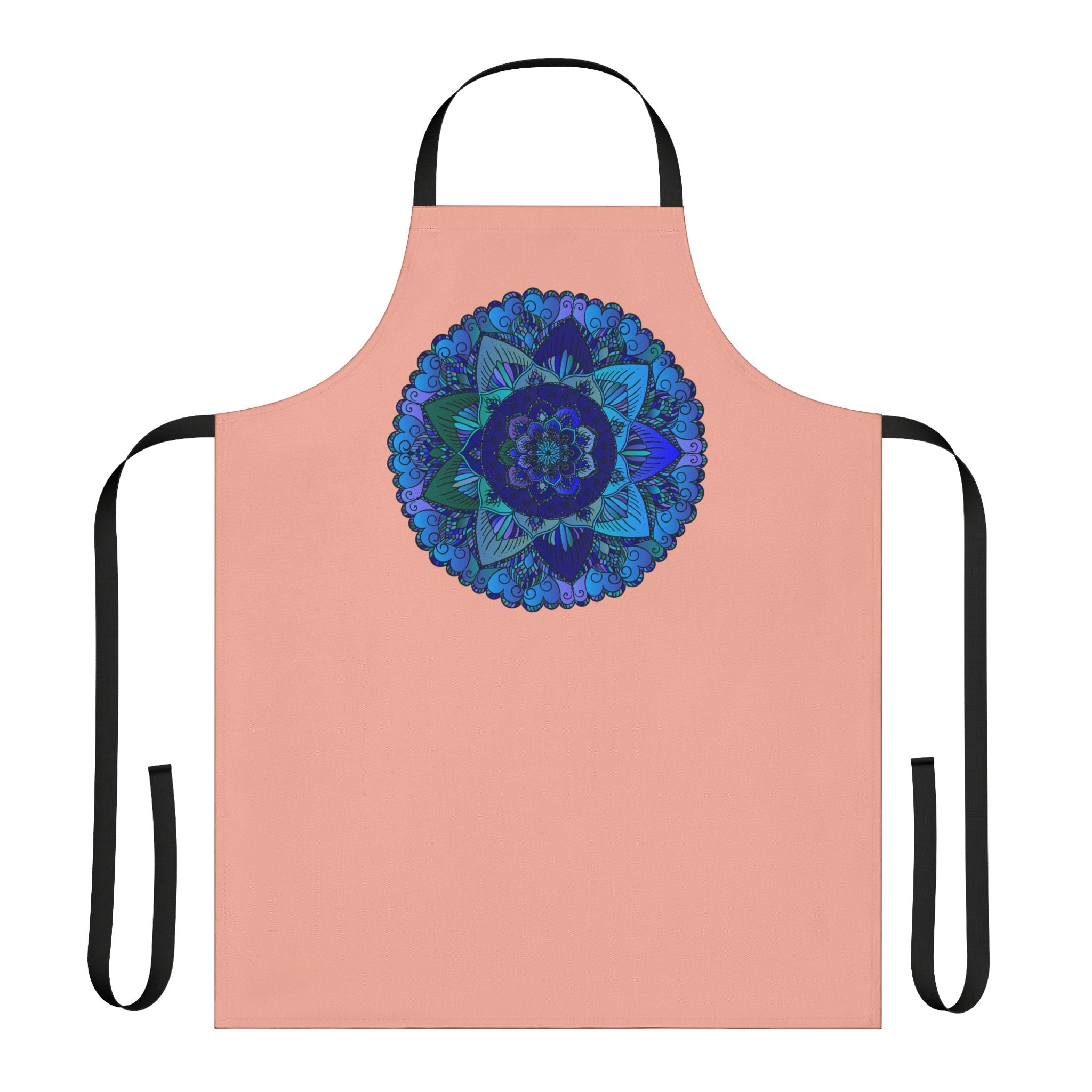 Mandala Art Apron - Blue & Purple Swirl All Over Prints - Blululi