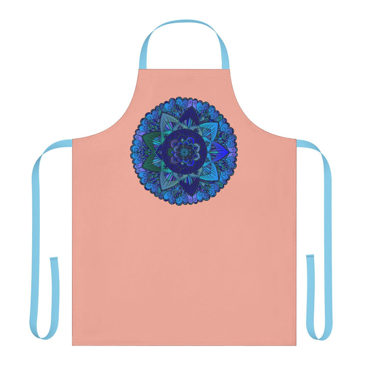 Mandala Art Apron - Blue & Purple Swirl All Over Prints - Blululi