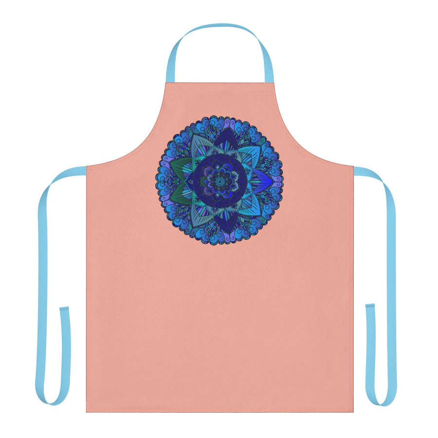 Mandala Art Apron - Blue & Purple Swirl All Over Prints - Blululi