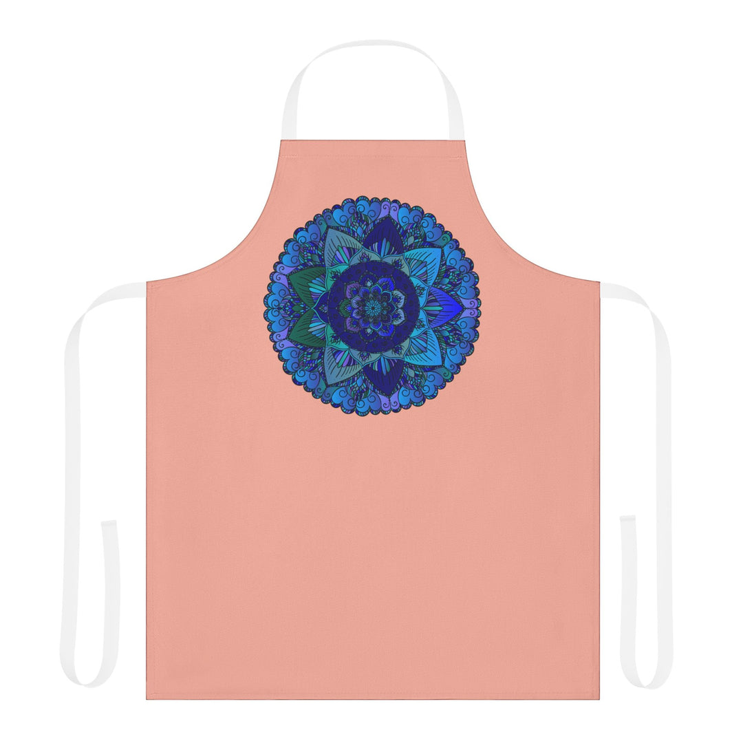 Mandala Art Apron - Blue & Purple Swirl All Over Prints - Blululi