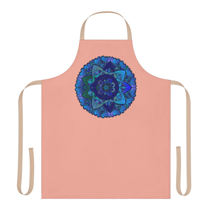 Mandala Art Apron - Blue & Purple Swirl All Over Prints - Blululi