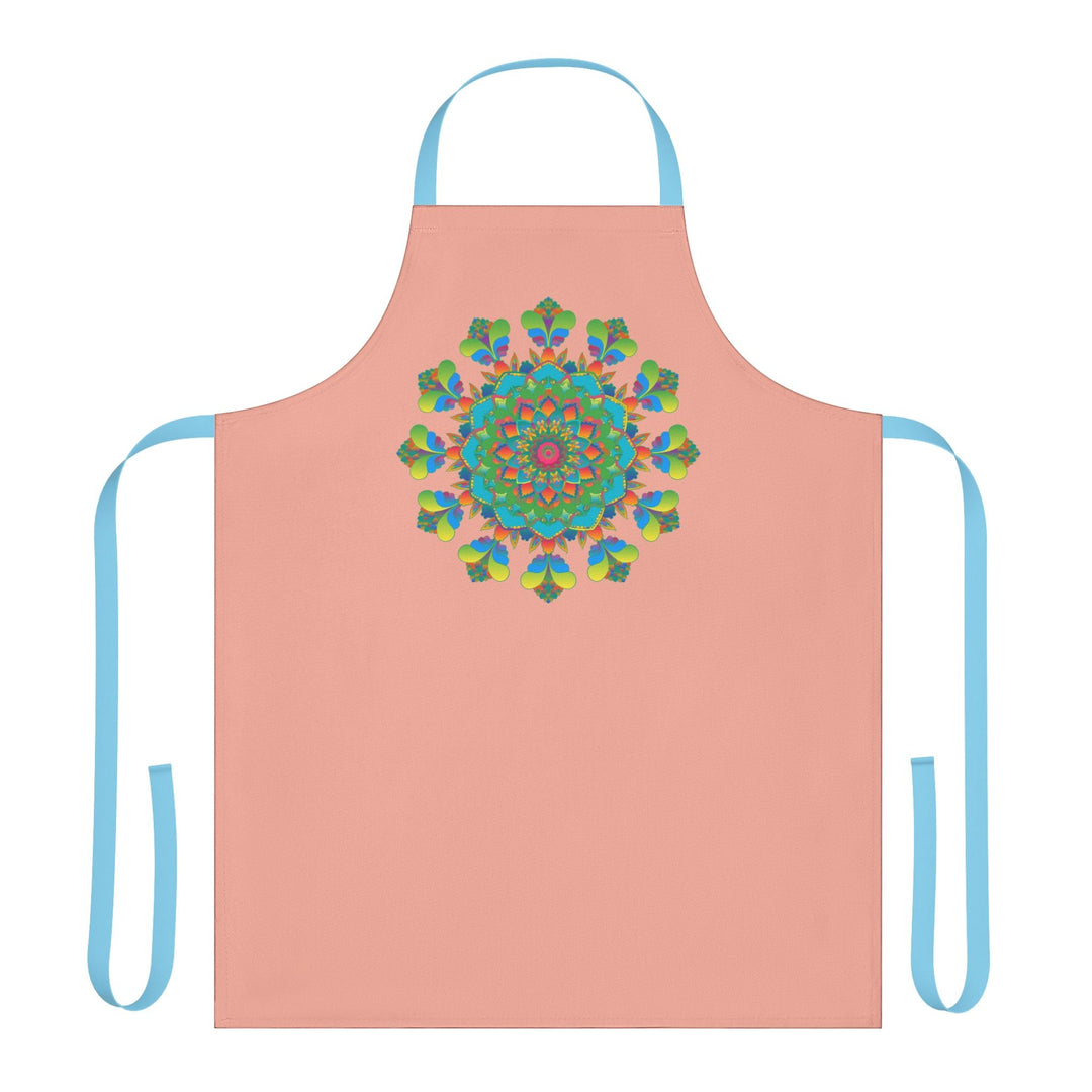 Mandala Art Apron - Colorful Apricot Kitchen All Over Prints - Blululi