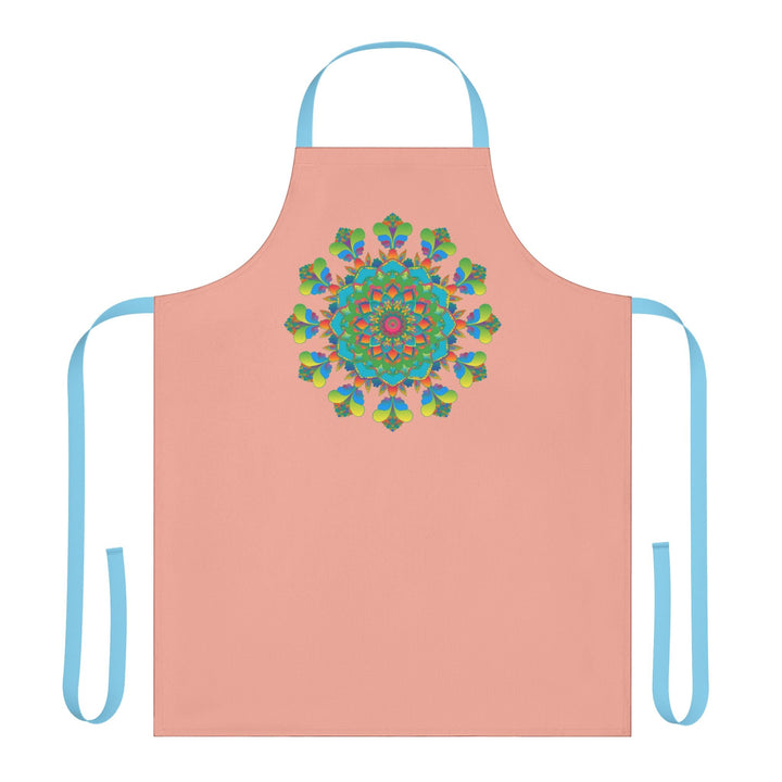 Mandala Art Apron - Colorful Apricot Kitchen All Over Prints - Blululi