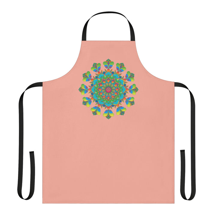 Mandala Art Apron - Colorful Apricot Kitchen All Over Prints - Blululi