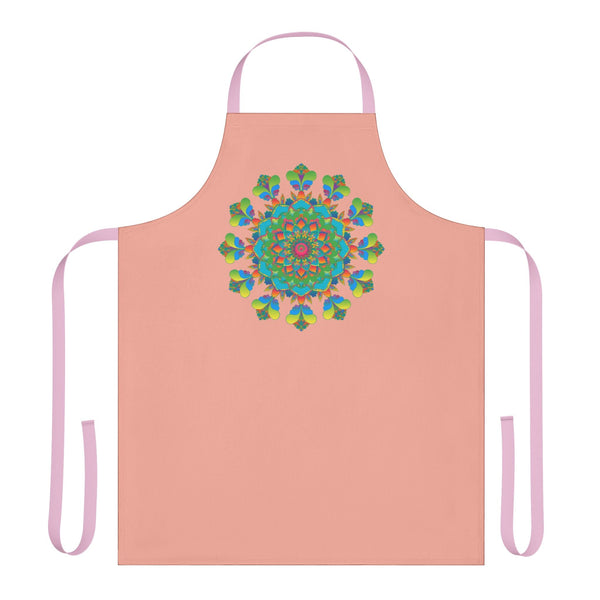 Mandala Art Apron - Colorful Apricot Kitchen All Over Prints - Blululi