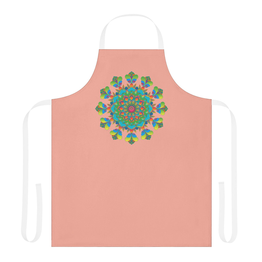 Mandala Art Apron - Colorful Apricot Kitchen All Over Prints - Blululi