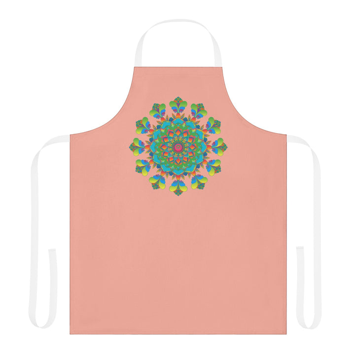 Mandala Art Apron - Colorful Apricot Kitchen All Over Prints - Blululi