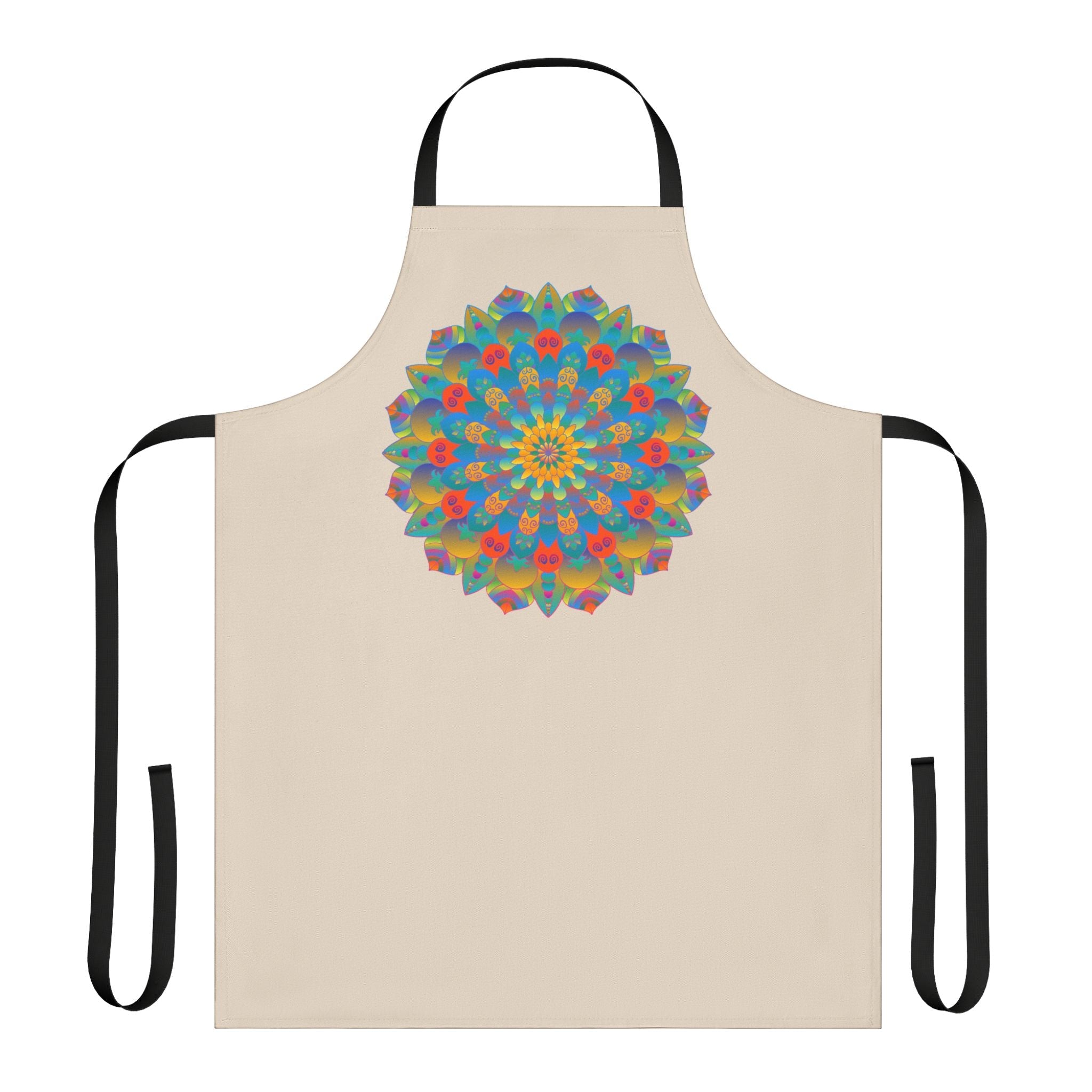 Mandala Art Apron - Colorful Floral Design All Over Prints - Blululi